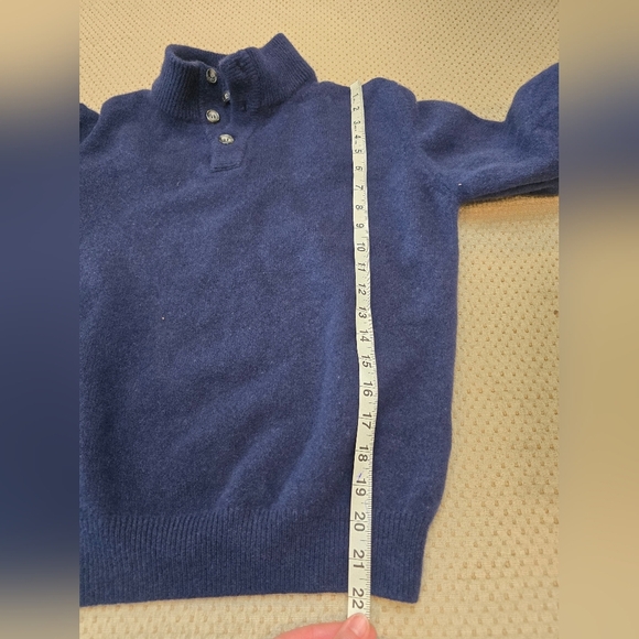 Ledbury Sueter Navy 100% Superfine Wool Made In Italy Size SMALL - Picture 6 of 9